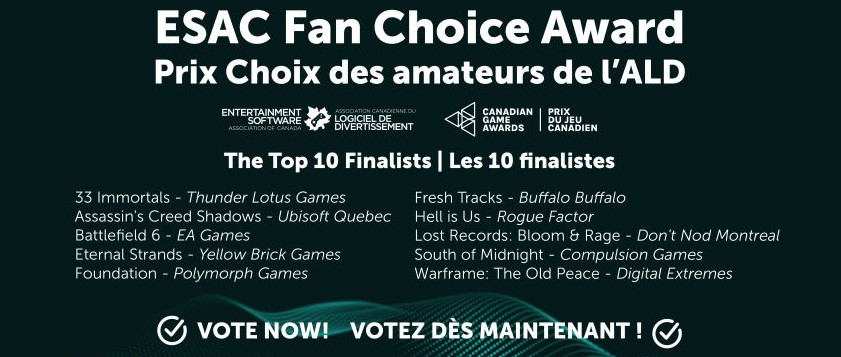 ESAC Fan Choice Award — The Top 10 Finalists / Les 10 finalistes